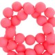 Acrylic beads 4mm Matt Hot coral pink